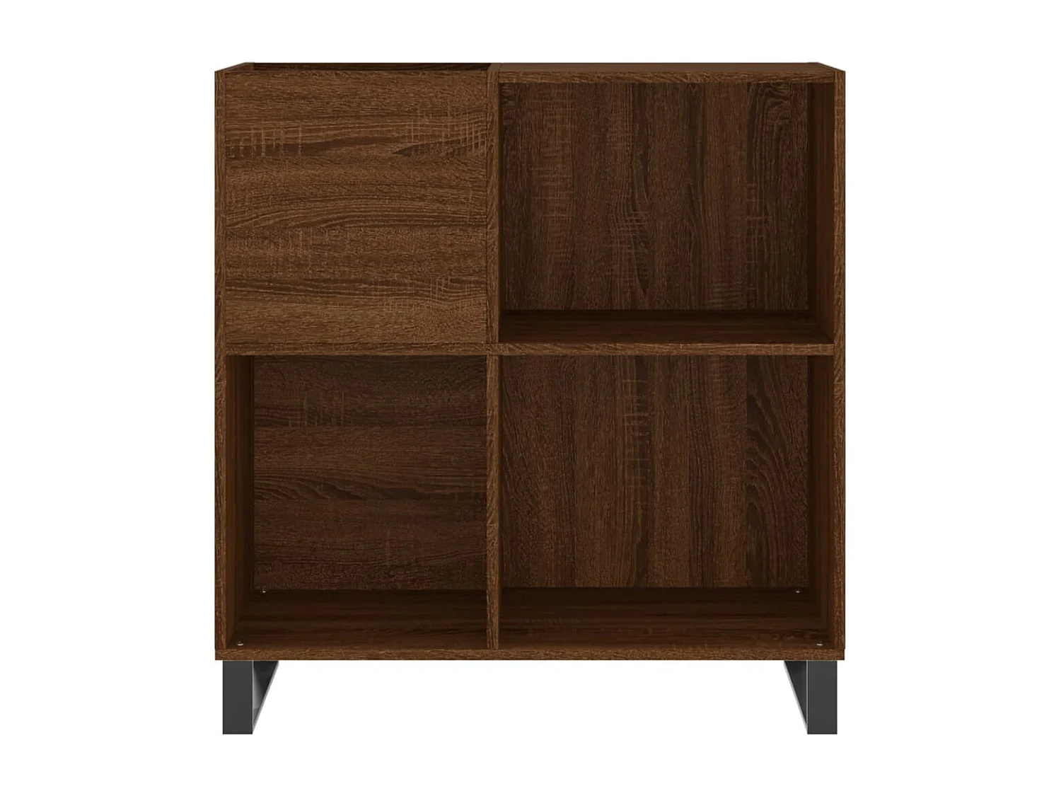 Mueble discos madera contrachapada roble marrón 84,5x38x89 cm ES738869