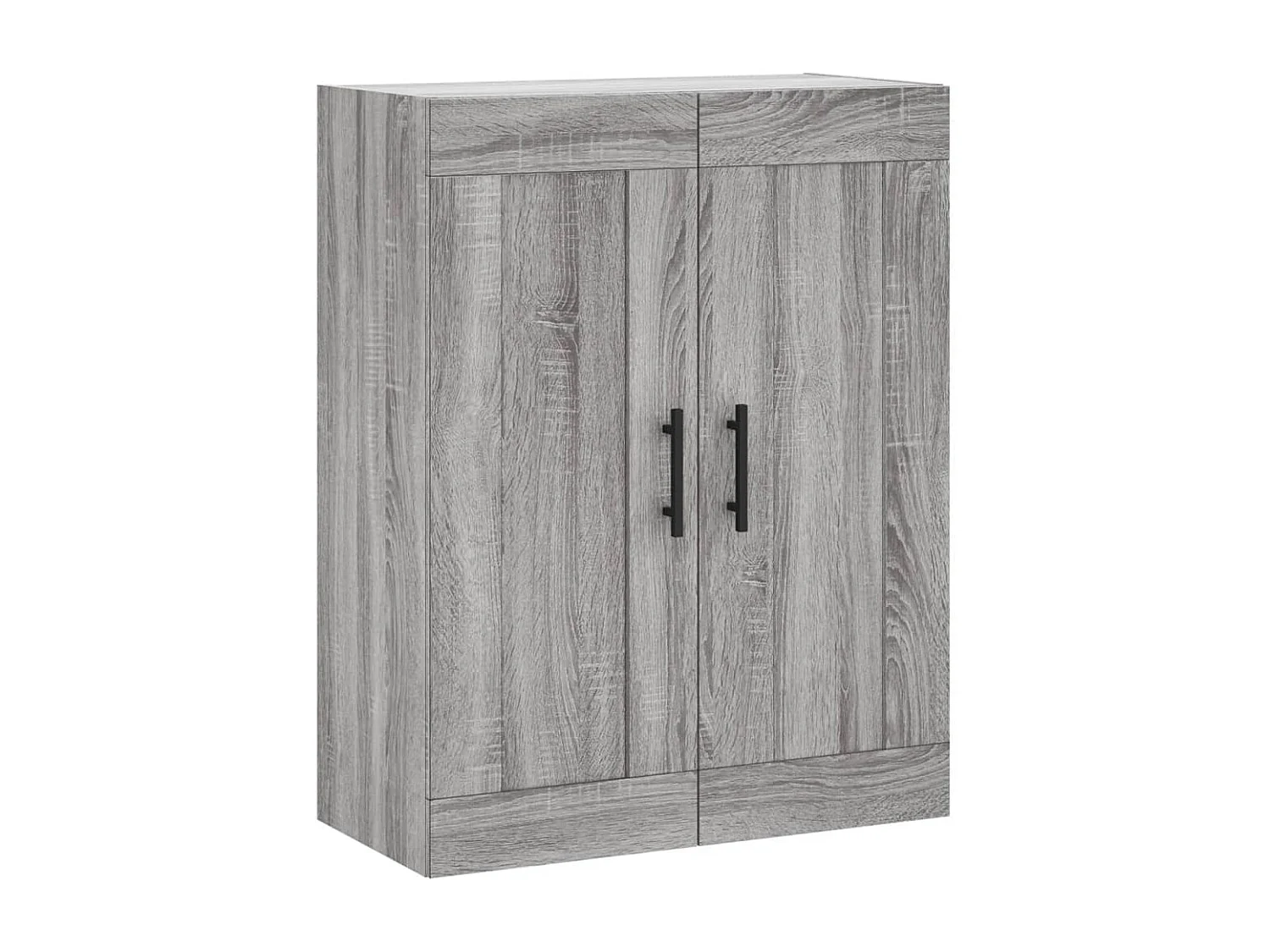 Wandkast 69,5x34x90 cm bewerkt hout grijs sonoma eikenkleurig BE542087