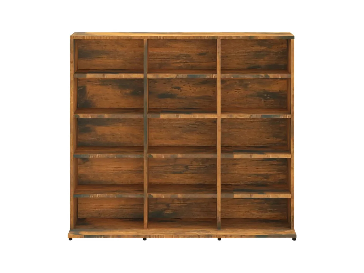 Armoire à CD Chêne fumé 102x23x89,5 cm Bois d'ingénierie FR61578