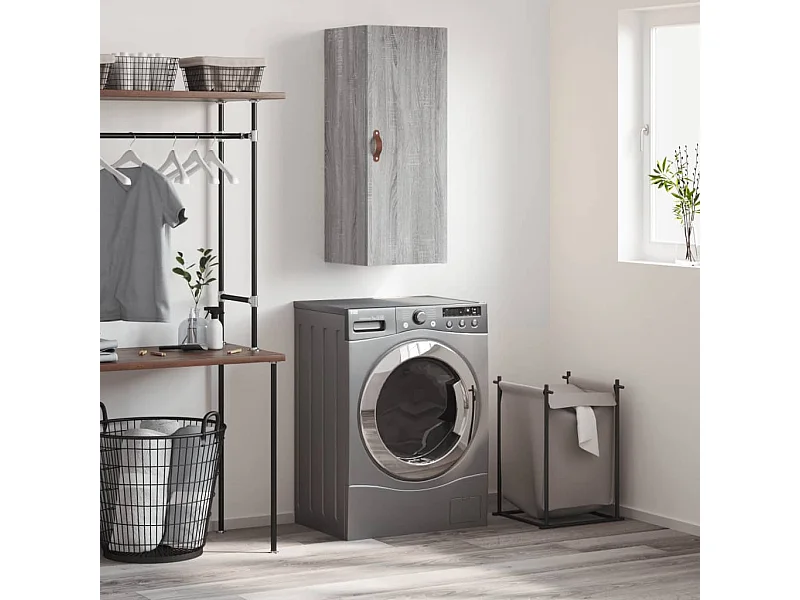 Armoire murale sonoma gris 34,5x34x90 cm FR29623