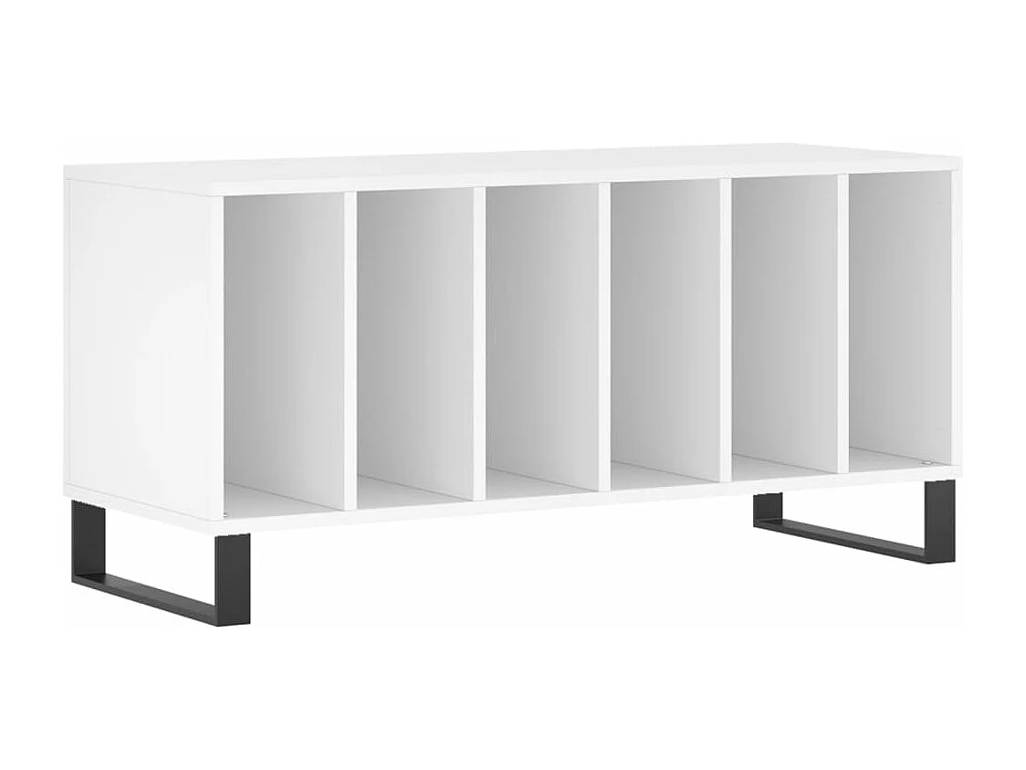 Armoire à disques blanc 100x38x48 cm bois d'ingénierie FR55926