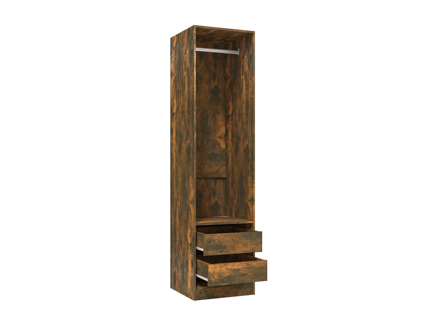 Armoire avec tiroirs Chêne fumé 50x50x200 cm Bois d'ingénierie FR65934