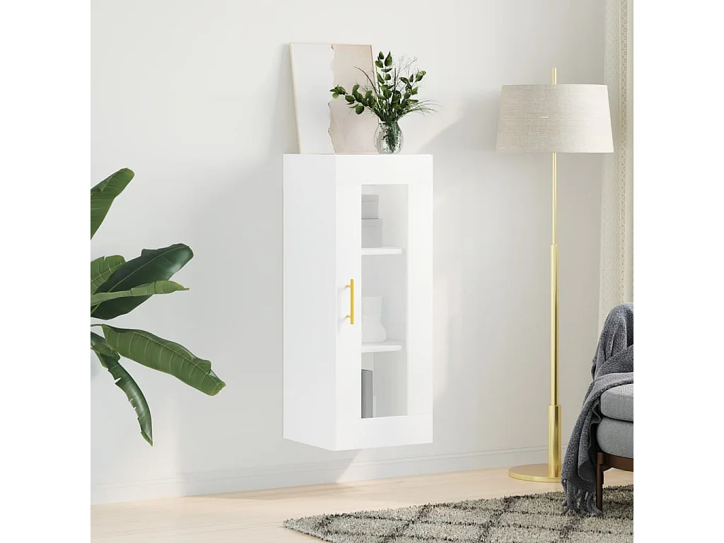 Armoire murale blanc 34,5x34x90 cm FR33381