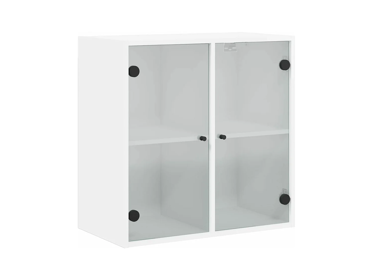 Armoire murale avec portes en verre blanc 68x37x68,5 cm FR28455