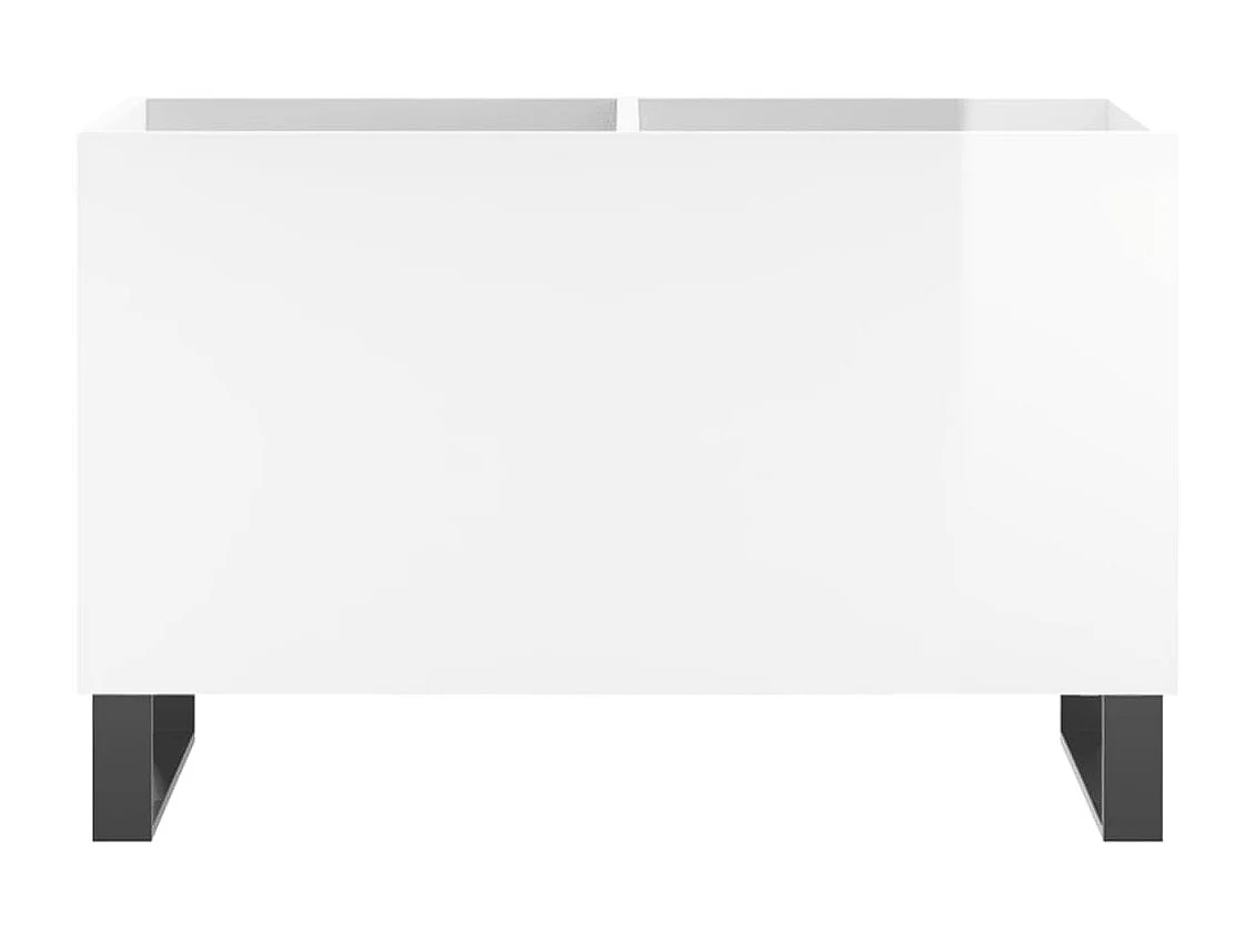 Platenkast 74,5x38x48 cm bewerkt hout hoogglans wit BE458101