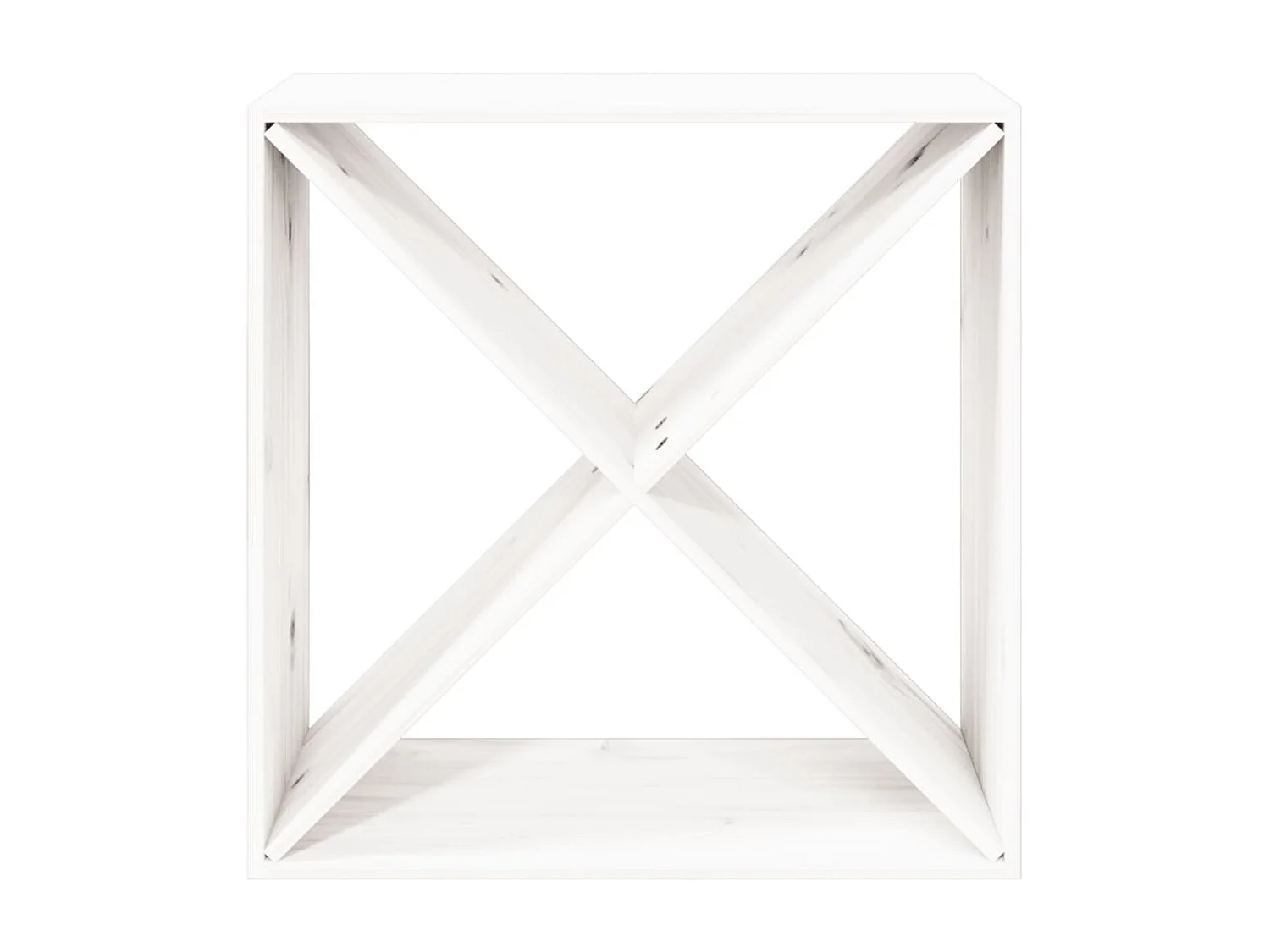 Botellero de madera maciza de pino blanco 62x25x62 cm ES243000