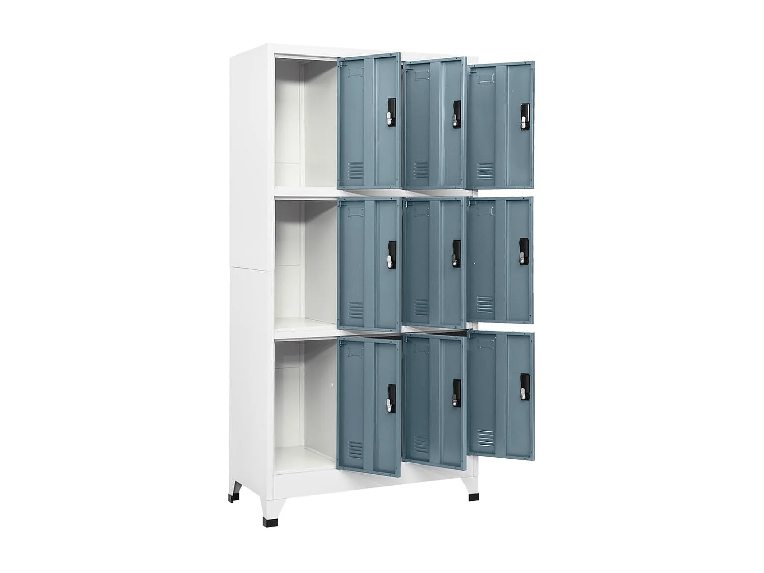 Armoire à casiers Gris clair et gris foncé 90x45x180 cm Acier FR92749