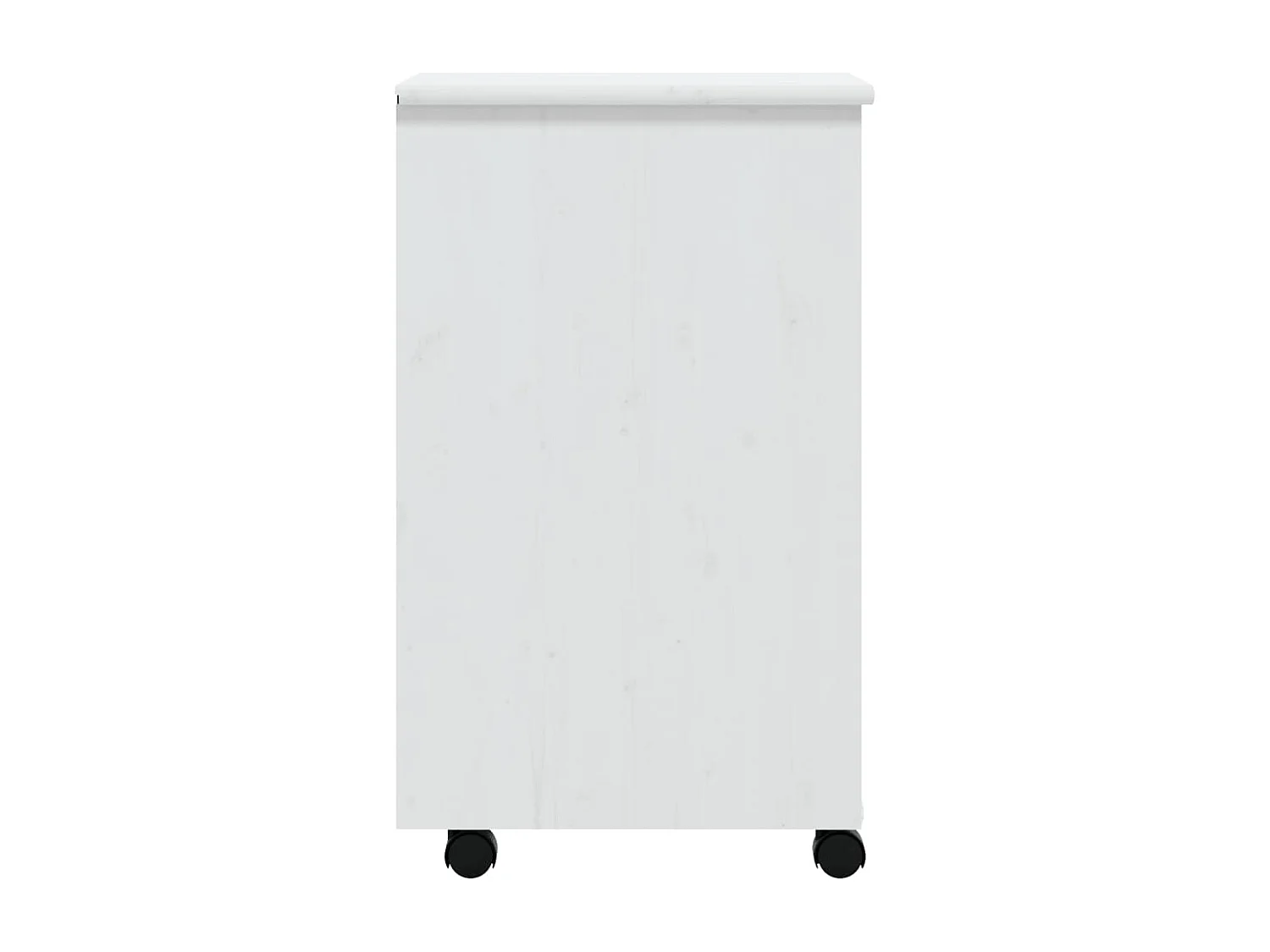 Armoire roulante avec tiroirs MOSS blanc bois de pin solide FR62594