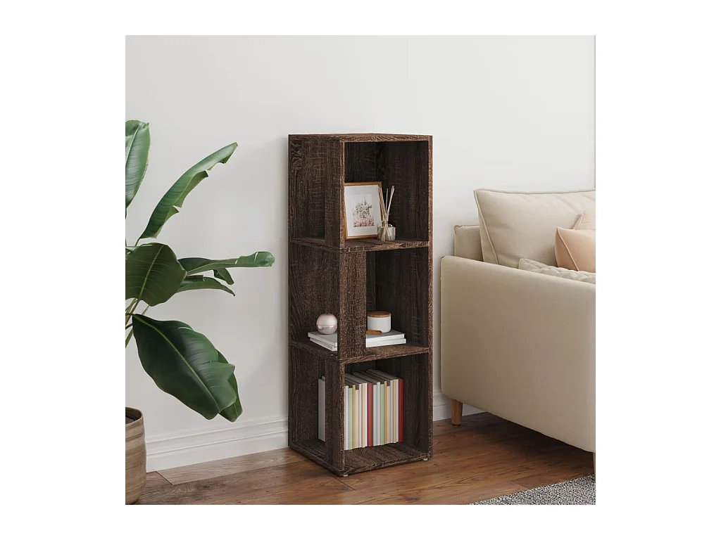 Armoire d'angle Chêne marron 33x33x100 cm Bois d'ingénierie FR56655