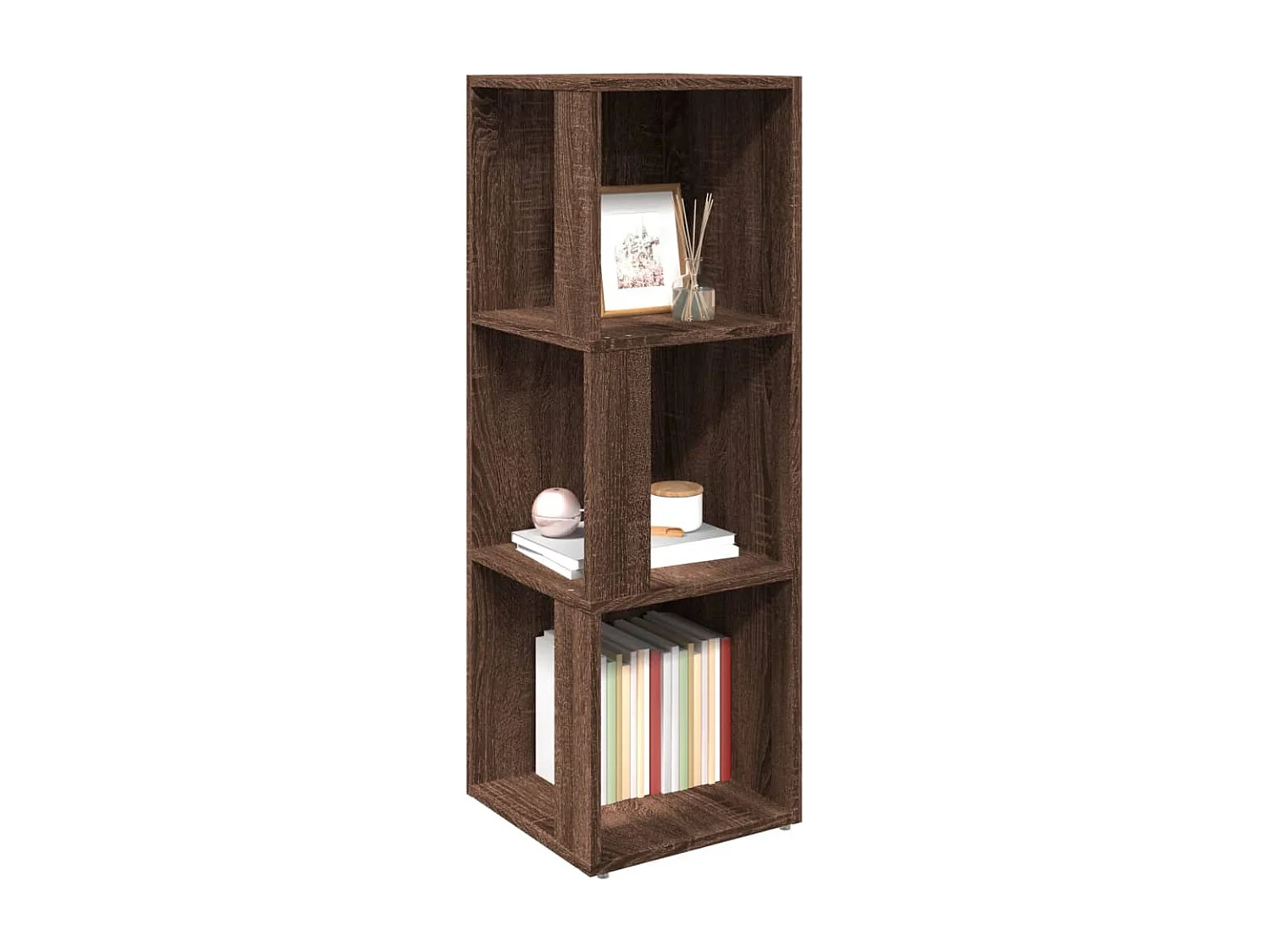 Armoire d'angle Chêne marron 33x33x100 cm Bois d'ingénierie FR56655