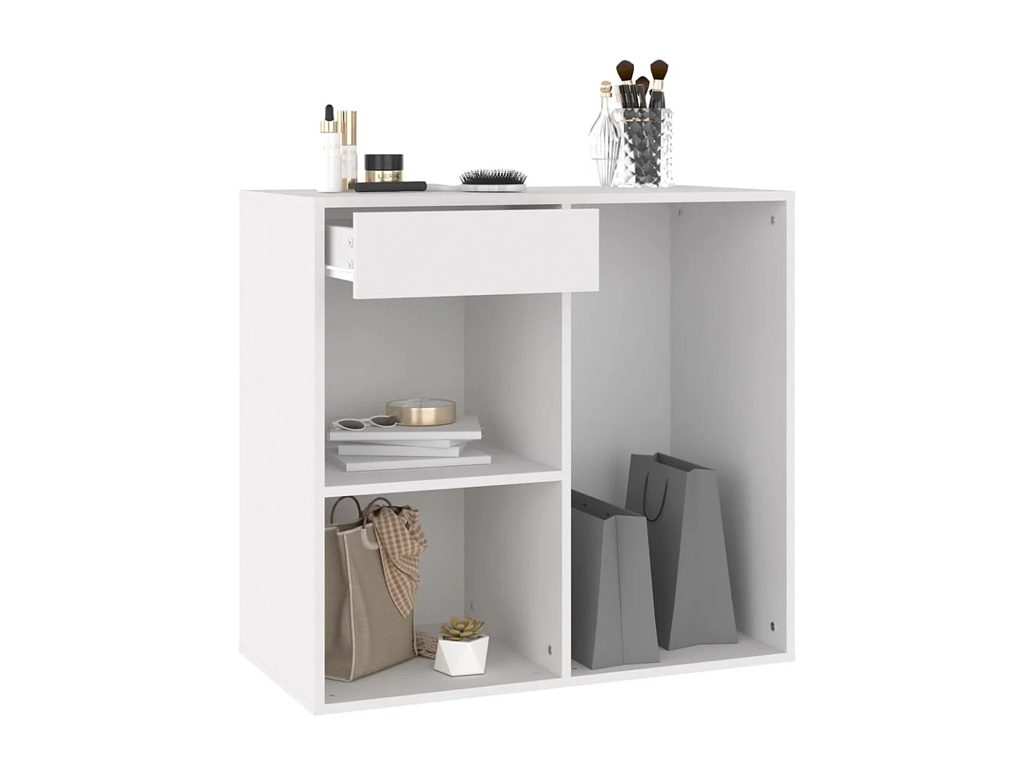 Armoire à cosmétiques Blanc 80x40x75 cm Bois d'ingénierie FR37539