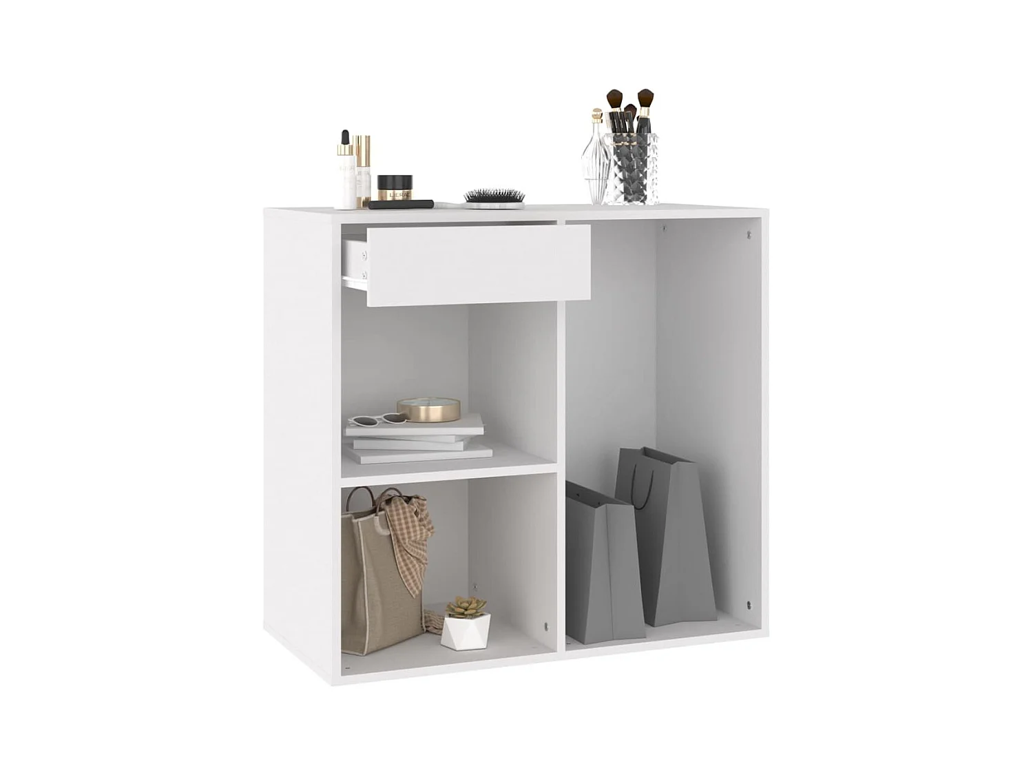 Armoire à cosmétiques Blanc 80x40x75 cm Bois d'ingénierie FR37539
