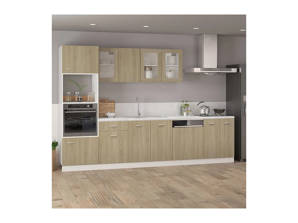 Armoire de plancher à tiroir Chêne sonoma Bois d’ingénierie FR75946