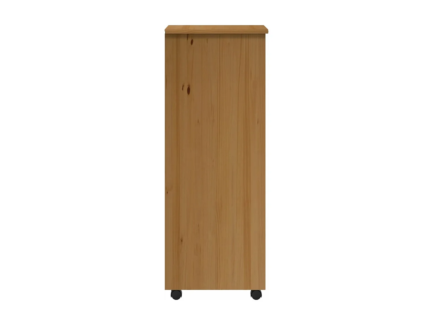 Armoire roulante avec tiroirs MOSS bois de pin marron miel FR50193