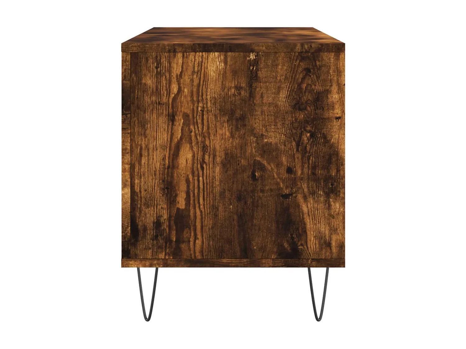 Armoire à disques chêne fumé 100x38x48 cm bois d'ingénierie FR81561