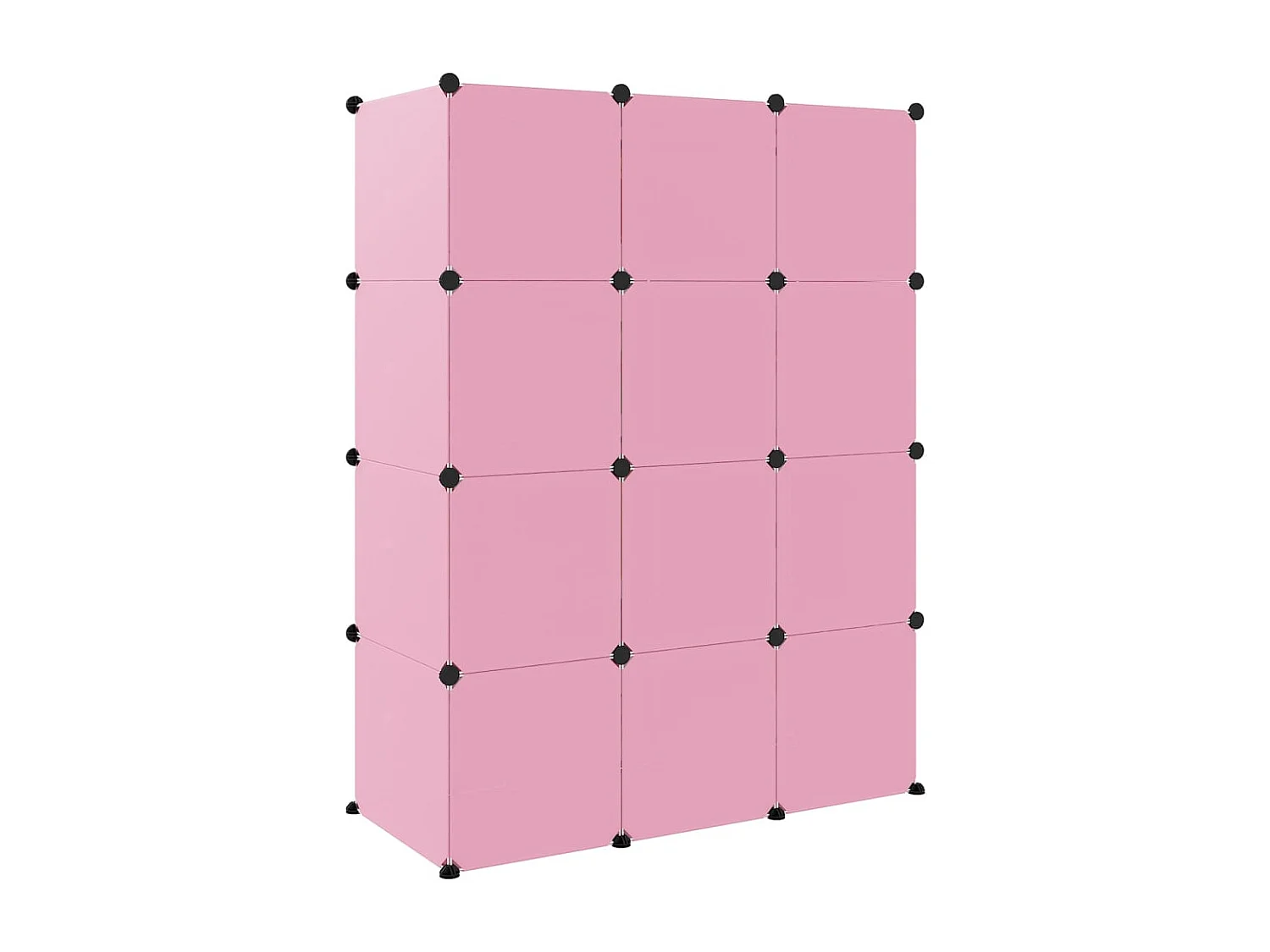 Armoire de rangement pour enfants avec 12 cubes Rose PP FR95603