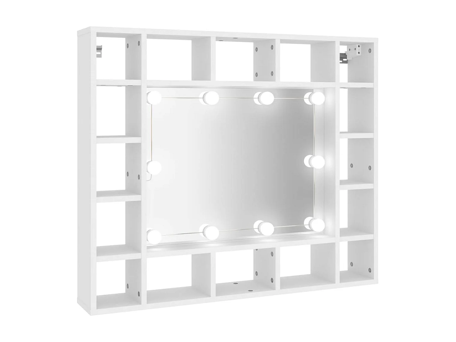 Armoire de miroir avec LED Blanc 91x15x76,5 cm FR16990
