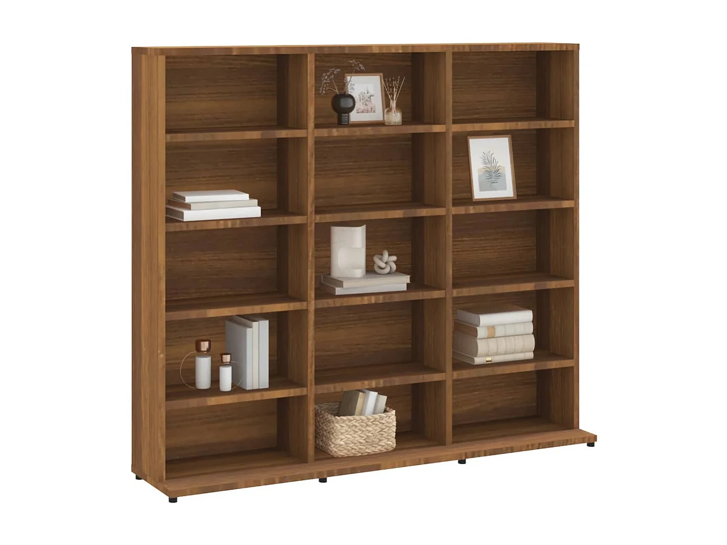 Armoire à CD Chêne marron 102x23x89,5 cm Bois d'ingénierie FR39935