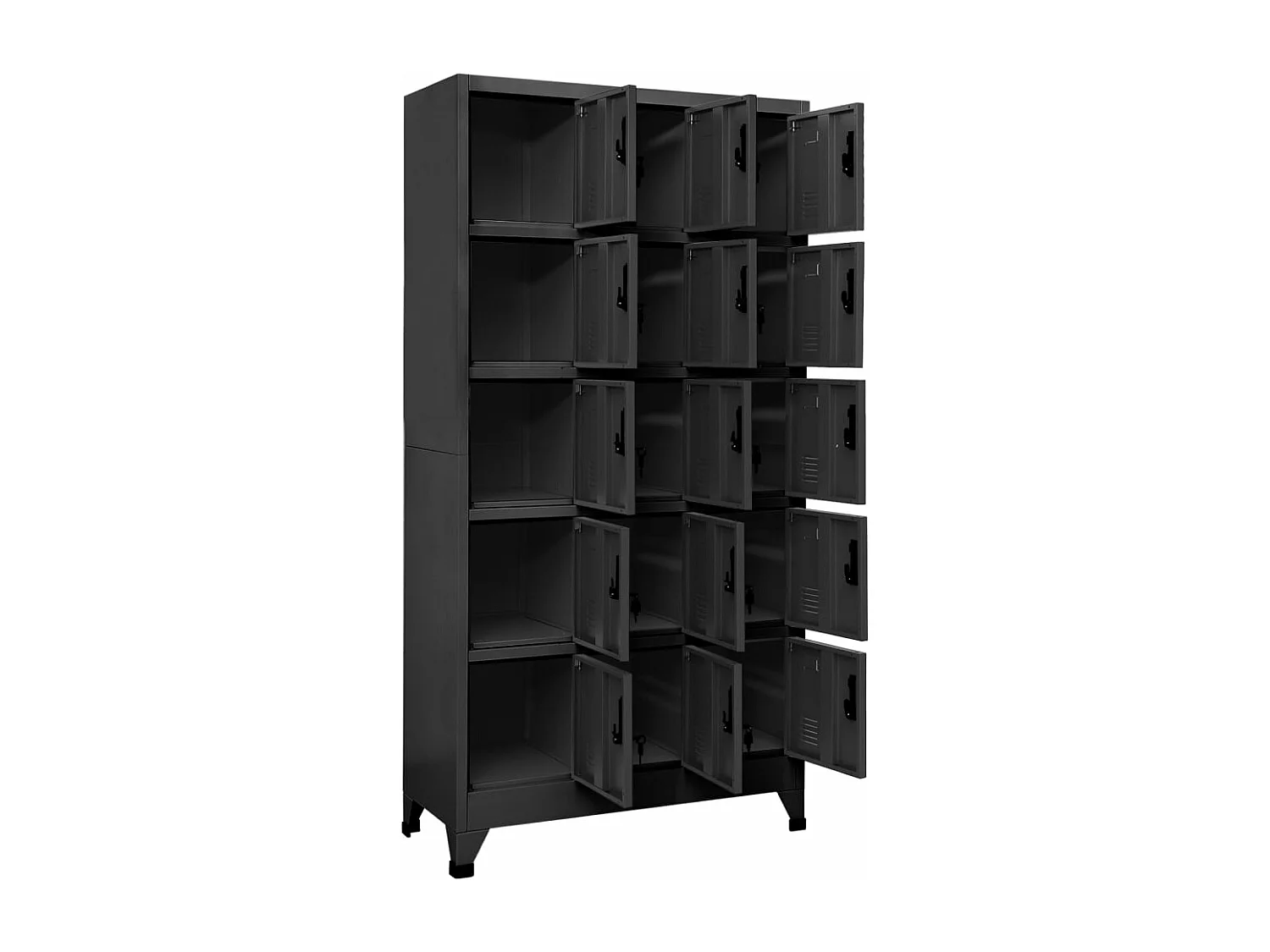 Armoire à casiers Anthracite 90x40x180 cm Acier FR76028