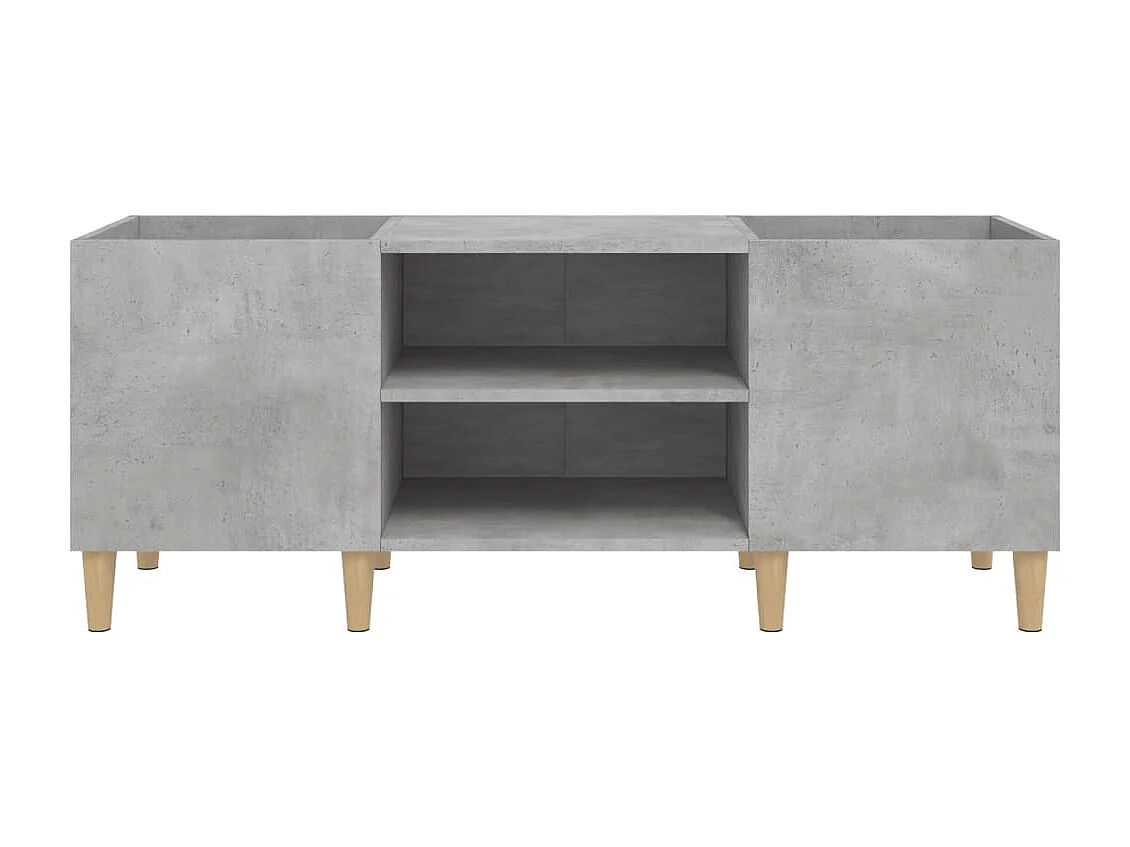 Armoire à disques gris béton 121x38x48 cm bois d'ingénierie FR11309