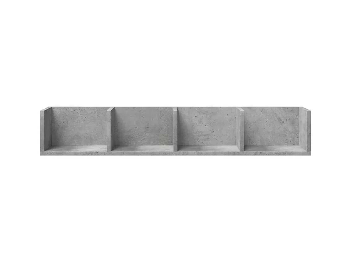 Wandkasten 2 st 99x18x16,5 cm bewerkt hout betongrijs BE783284