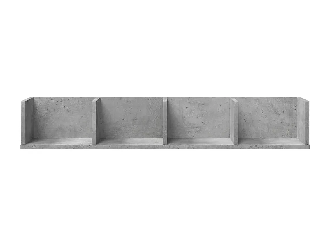 Armoires murales 2pcs gris béton 99x18x16,5cm bois d'ingénierie FR41103