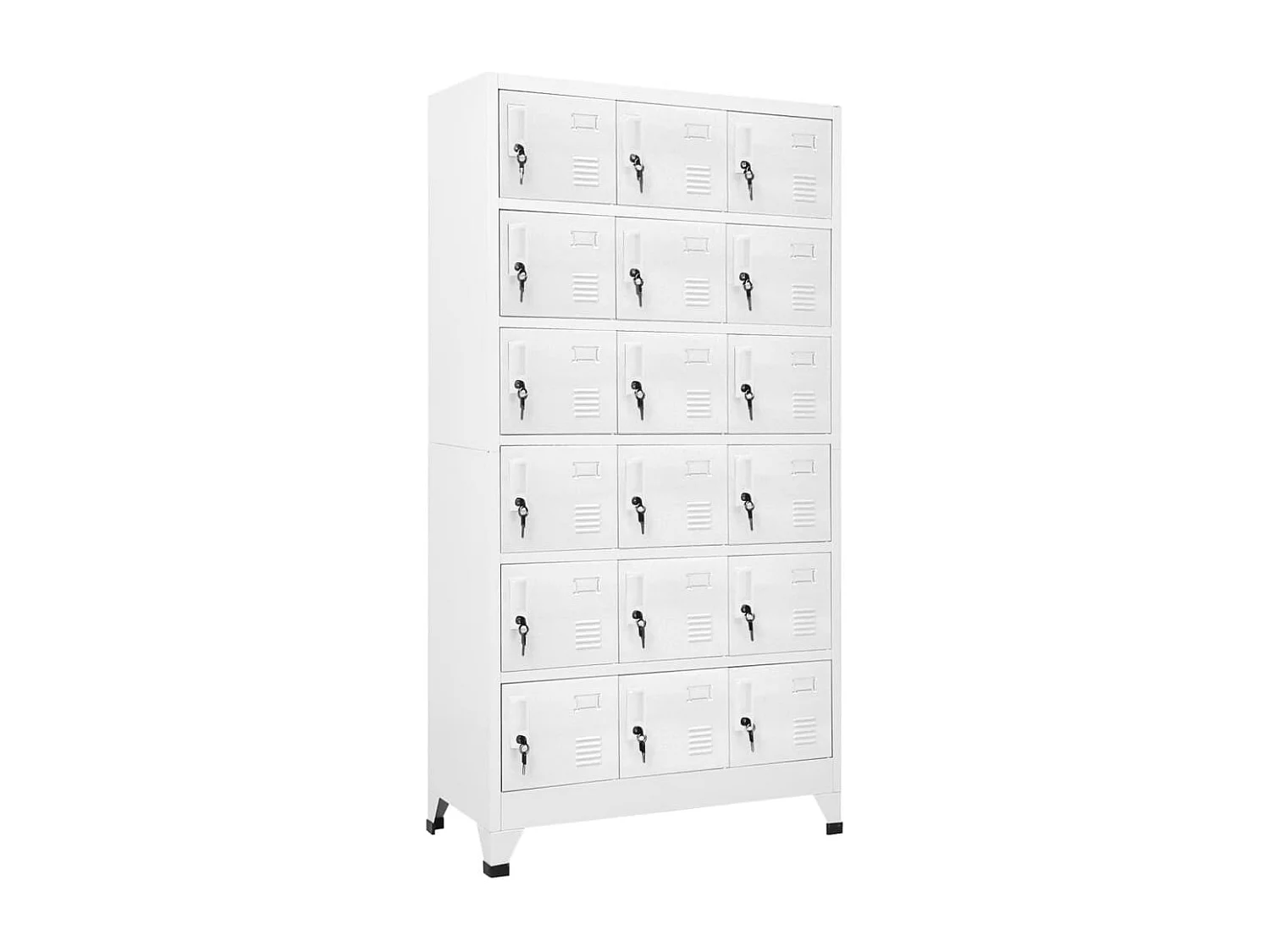 Armoire à casier avec 18 compartiments Métal 90x40x180 cm FR79939