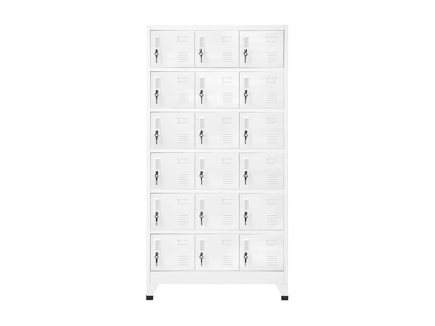 Armoire à casier avec 18 compartiments Métal 90x40x180 cm FR79939