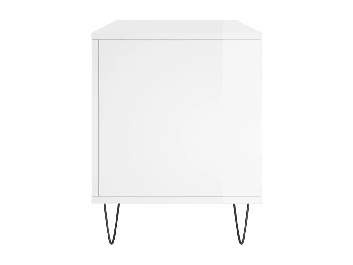 Platenkast 100x38x48 cm bewerkt hout hoogglans wit BE718064