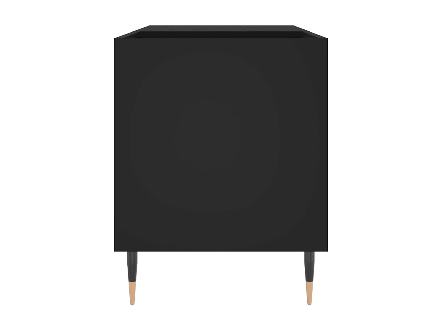 Armário para discos 85x38x48 cm derivados de madeira preto PT241650