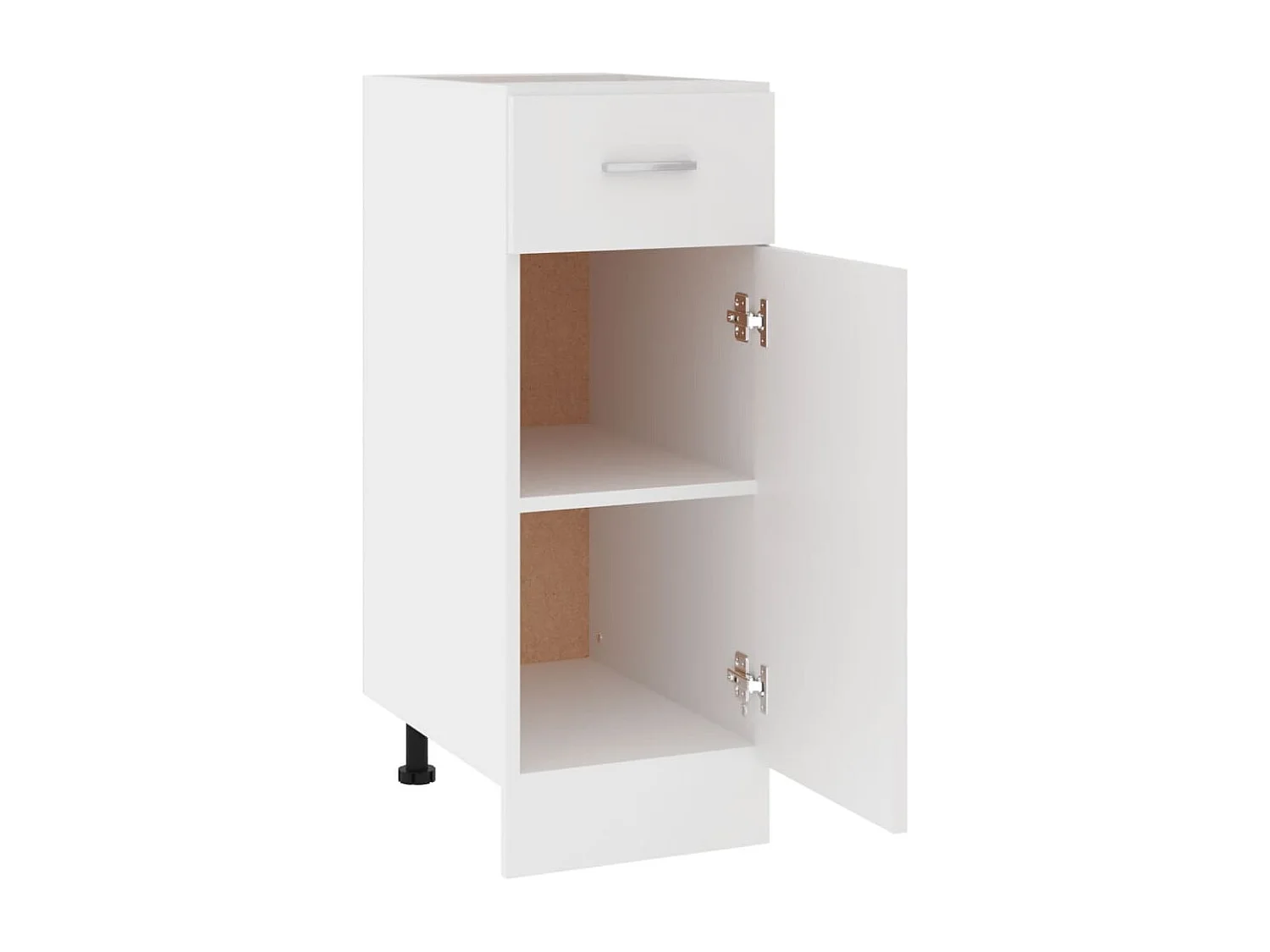 Onderkast met lade 30x46x81,5 cm bewerkt hout wit BE867493