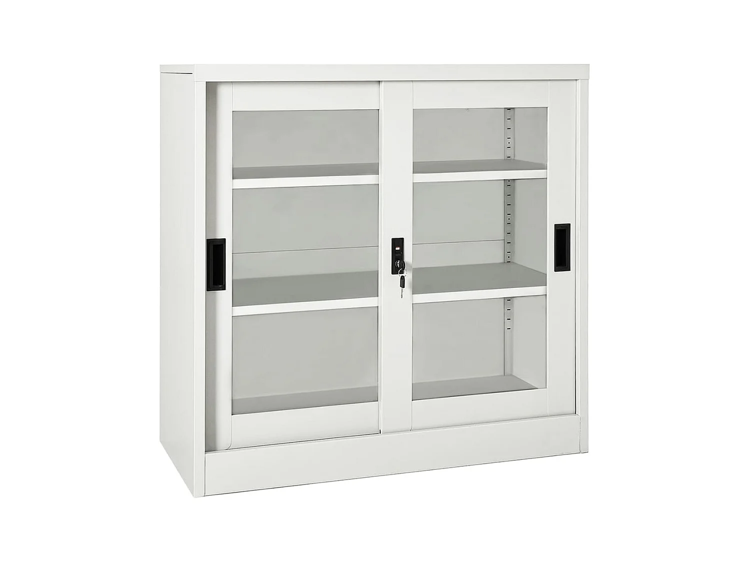 Armoire à portes coulissantes Gris clair 90x40x90 cm Acier FR20608