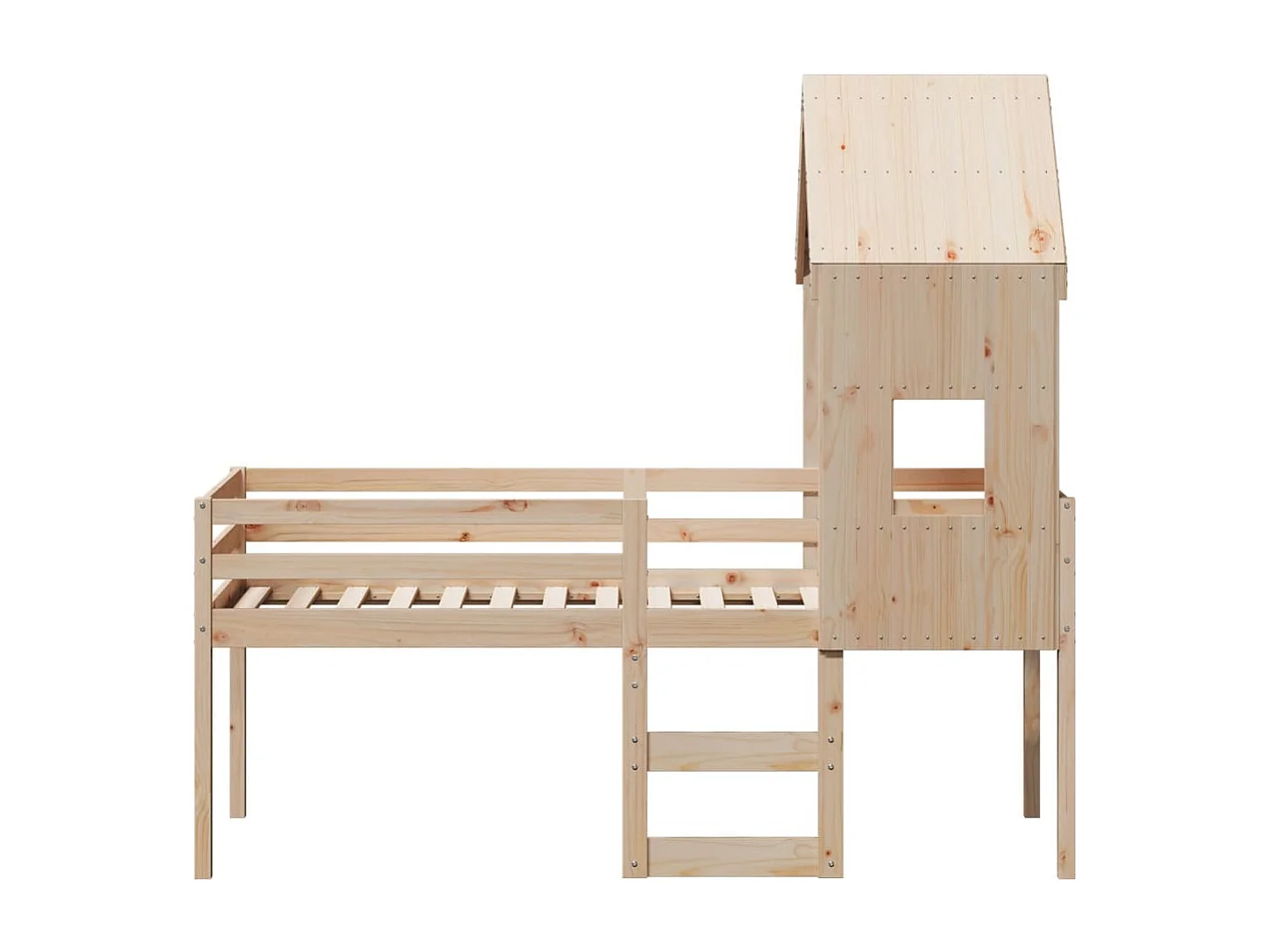 Lit haut avec toit 80x200 cm bois de pin massif FR19323