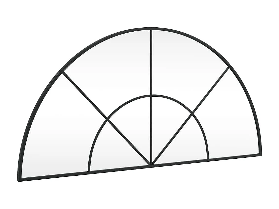 Miroir mural noir 100x50 cm arche fer FR81082