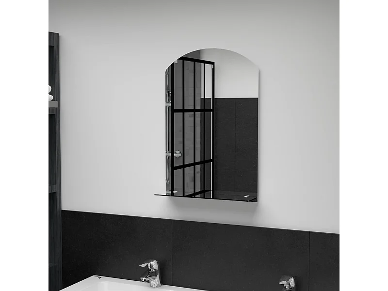 Miroir mural avec étagère 40x60 cm Verre trempé FR47015
