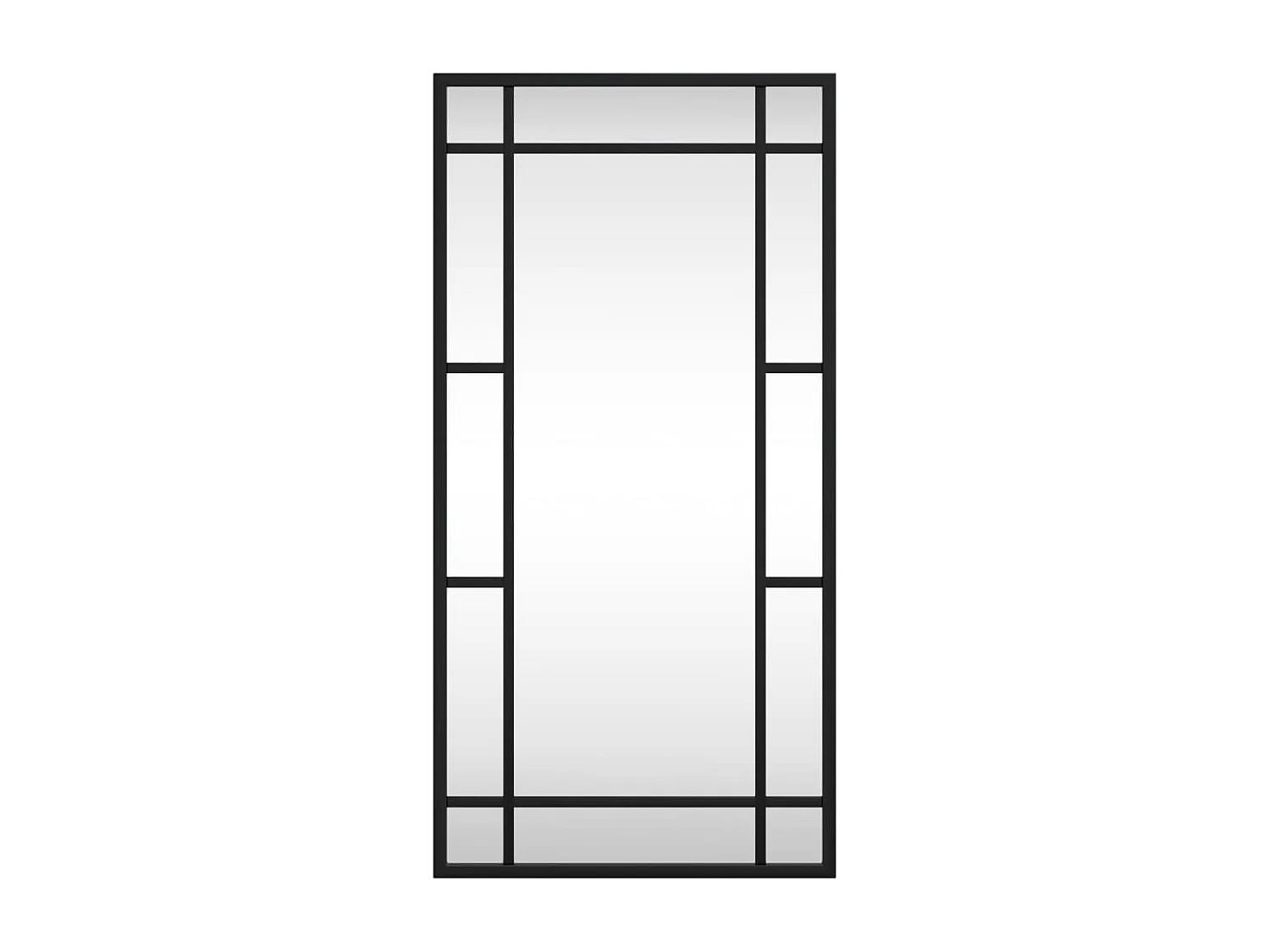 Miroir mural noir 30x60 cm rectangulaire fer FR36311