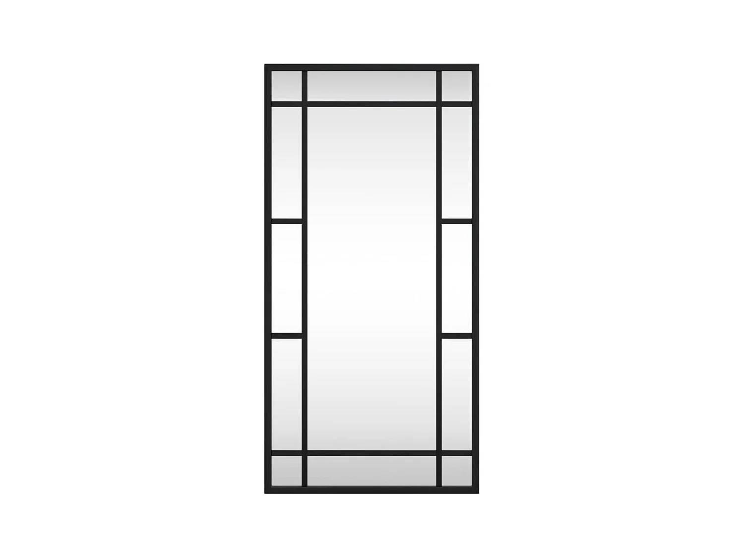 Miroir mural noir 30x60 cm rectangulaire fer FR36311