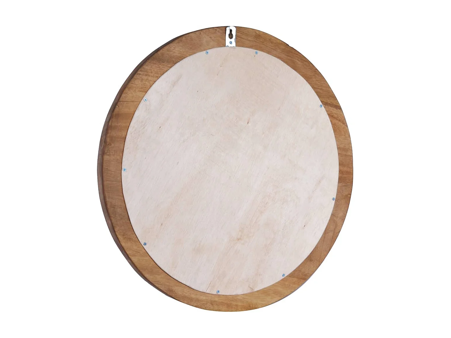Wandspiegel rond 60 cm teakhout BE537429