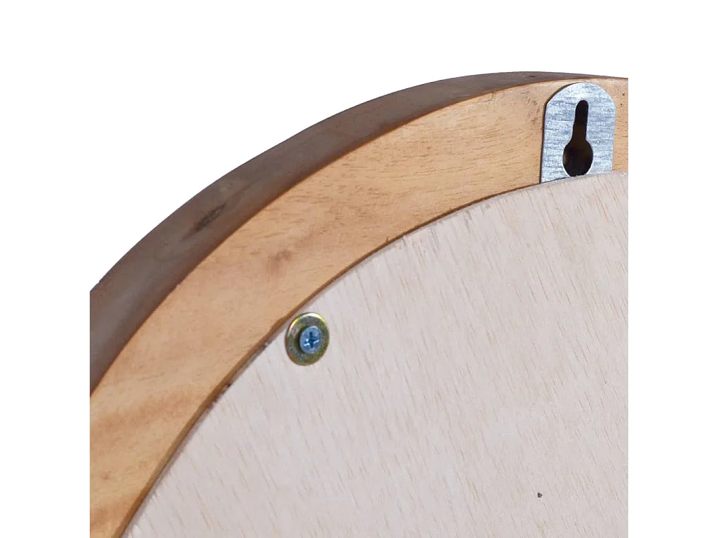 Wandspiegel rond 60 cm teakhout BE537429