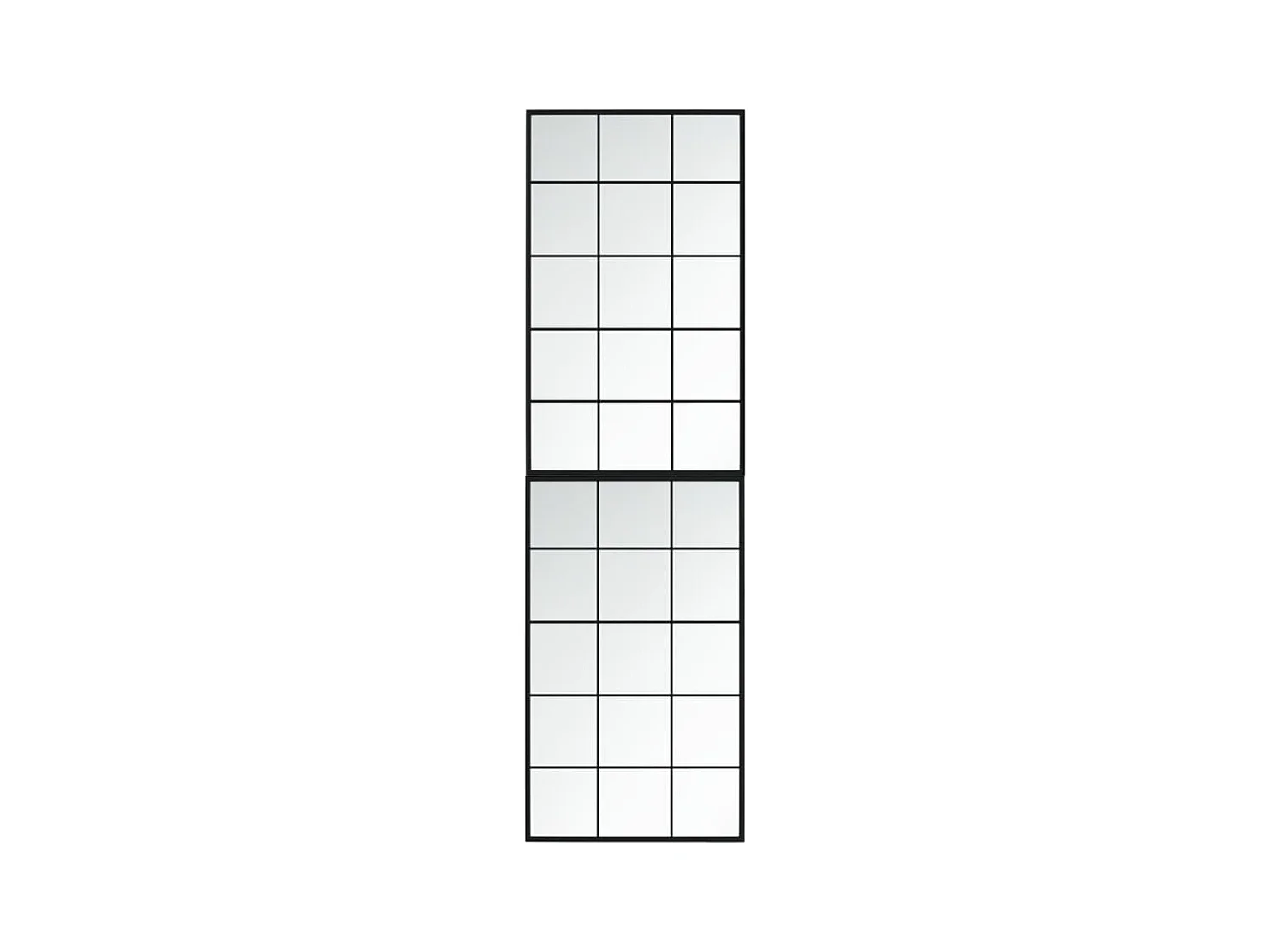 Miroirs muraux 2 pcs noir 100x60 cm métal FR82032