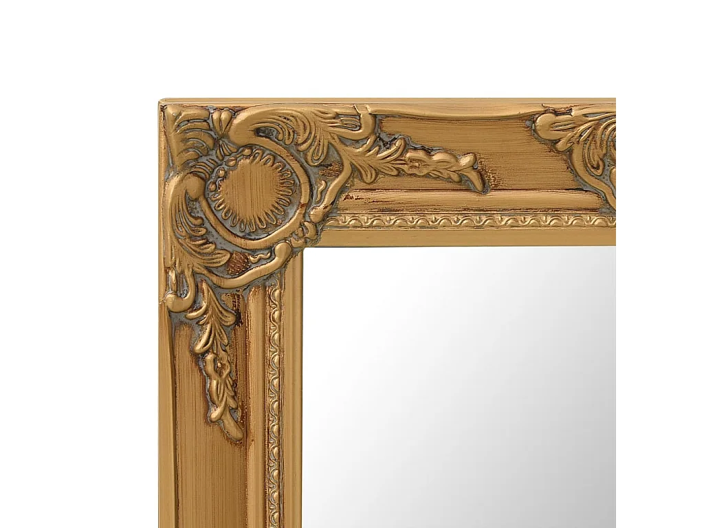 Miroir mural style baroque 50x40 cm Doré FR97851