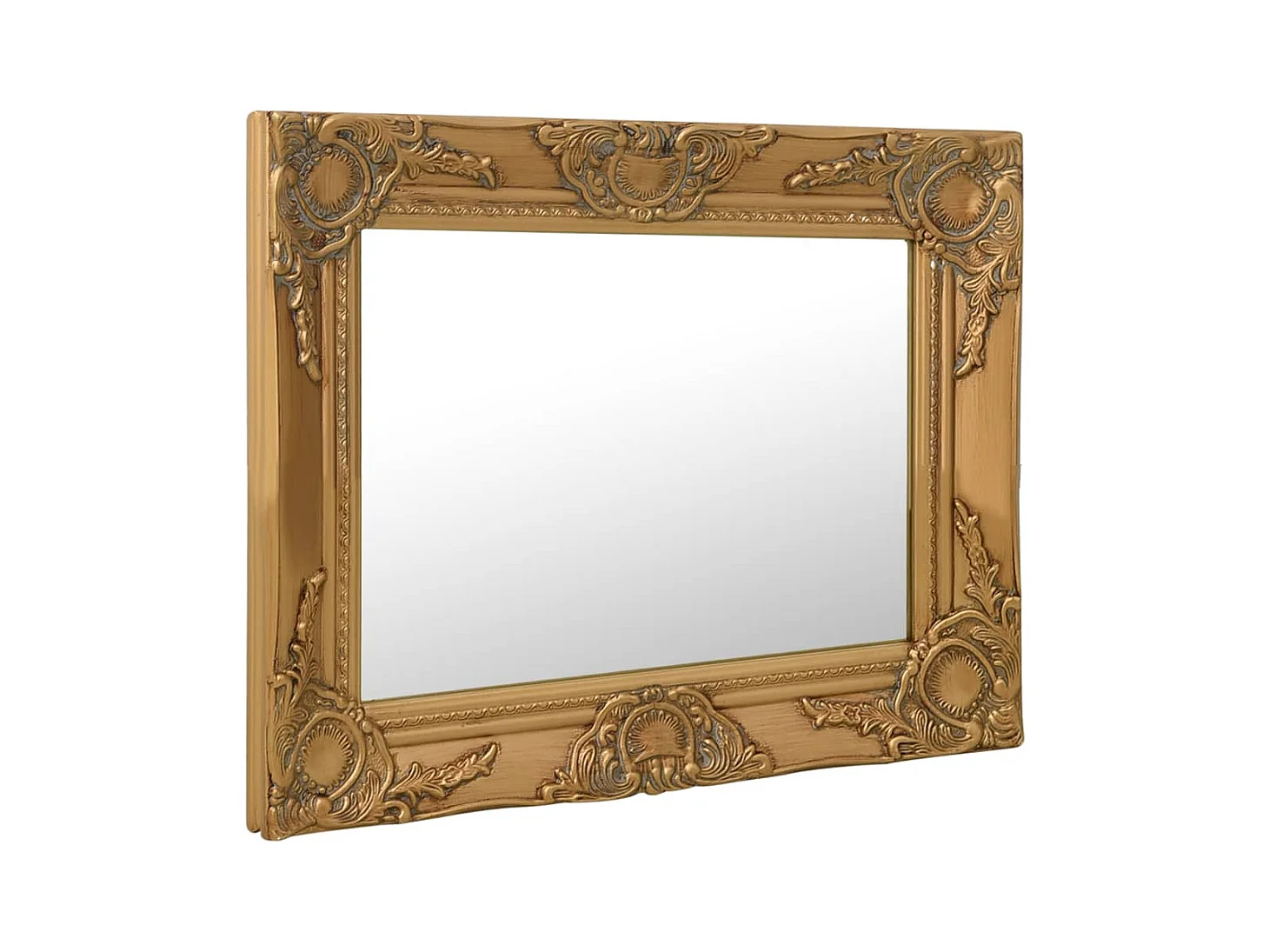 Wandspiegel barok stijl 50x40 cm goudkleurig BE314797
