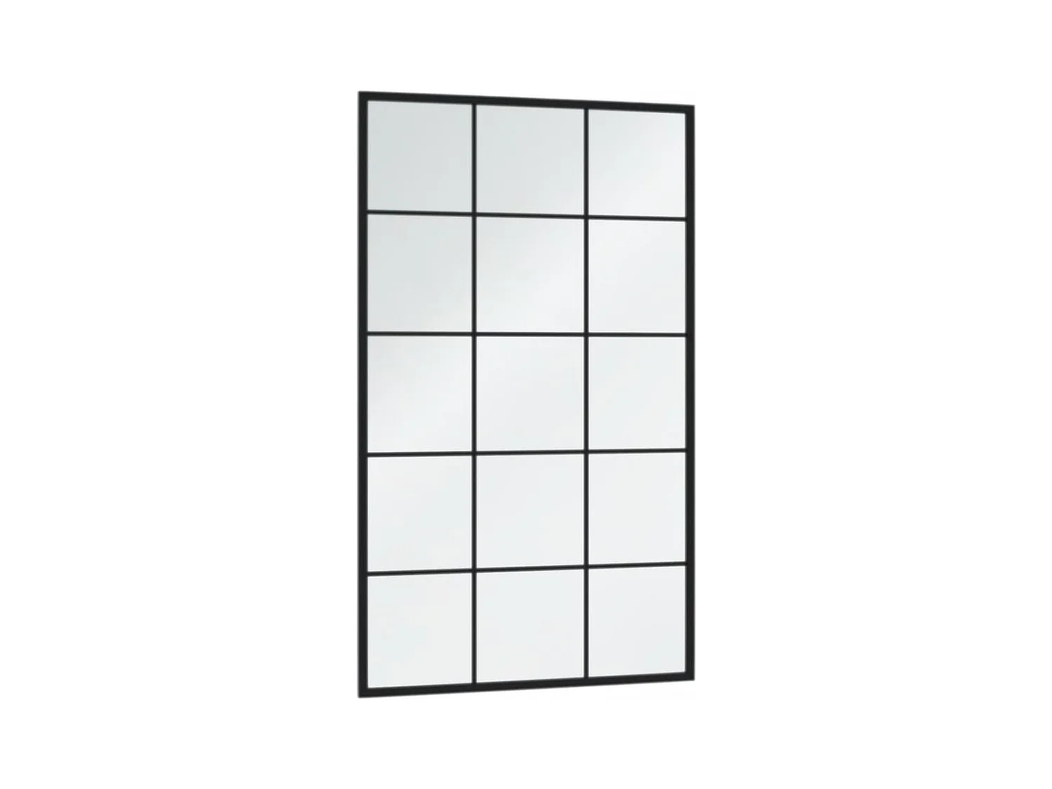 Miroirs muraux 3 pcs noir 100x60 cm métal FR48017