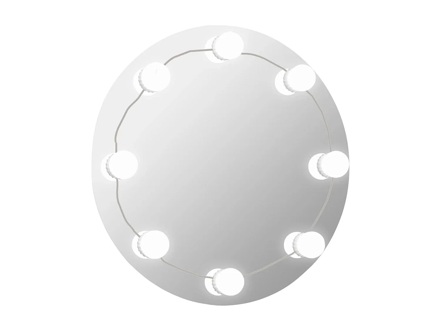 Wandspiegel met LED-lampen rond glas BE327457