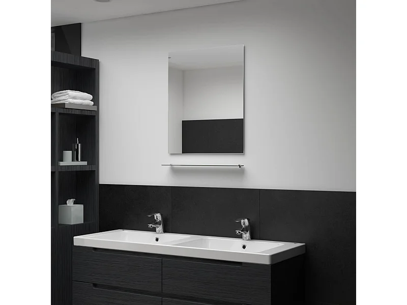 Wandspiegel met schap 50x60 cm gehard glas BE152418