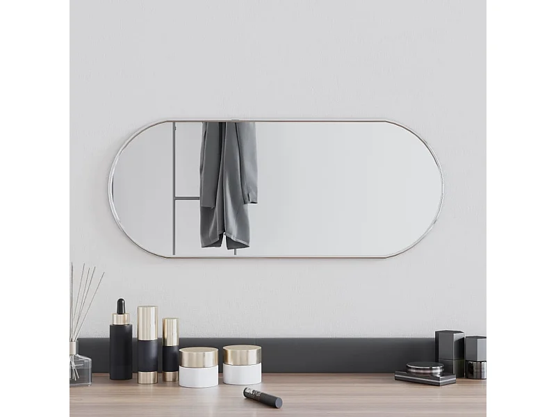 Miroir mural Argenté 60x25 cm Ovale FR43013