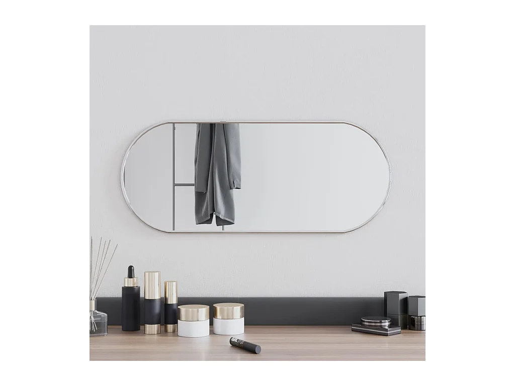 Miroir mural Argenté 60x25 cm Ovale FR43013