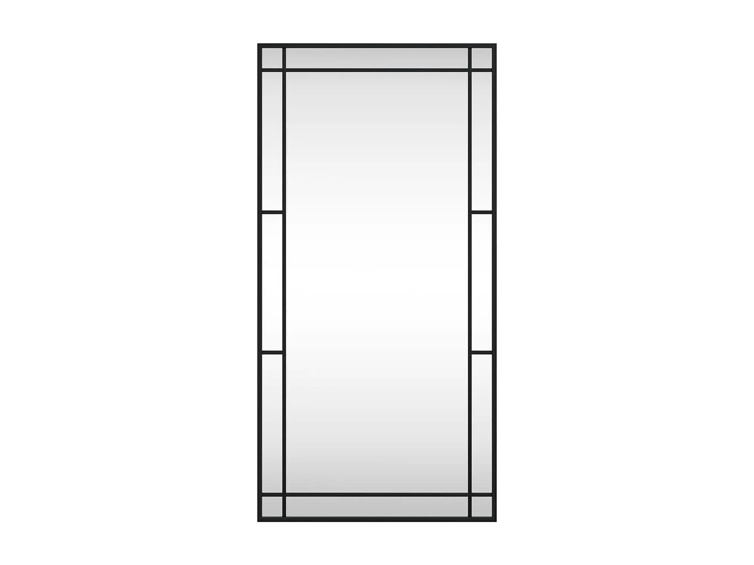 Miroir mural noir 50x100 cm rectangulaire fer FR54195