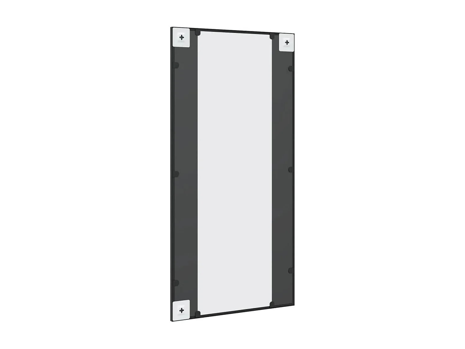 Miroir mural noir 50x100 cm rectangulaire fer FR54195