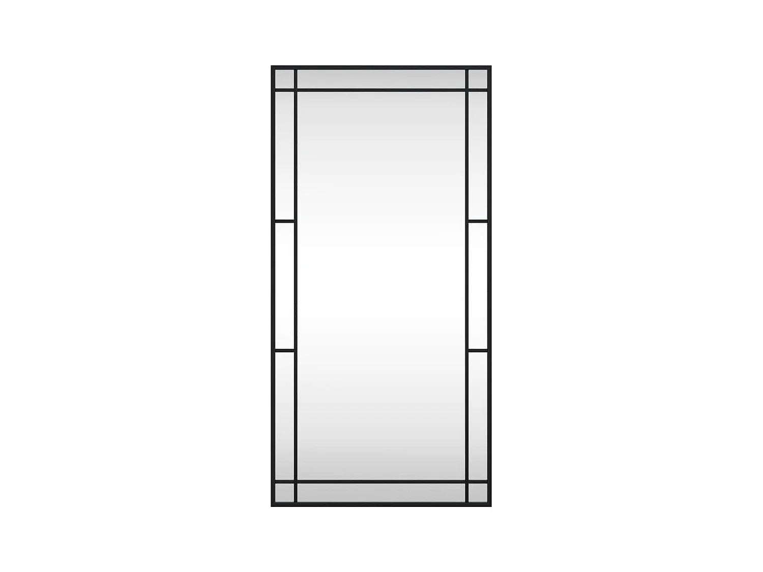 Miroir mural noir 50x100 cm rectangulaire fer FR54195